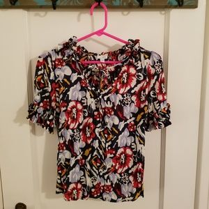 Anthro floral Bianca top by Odille